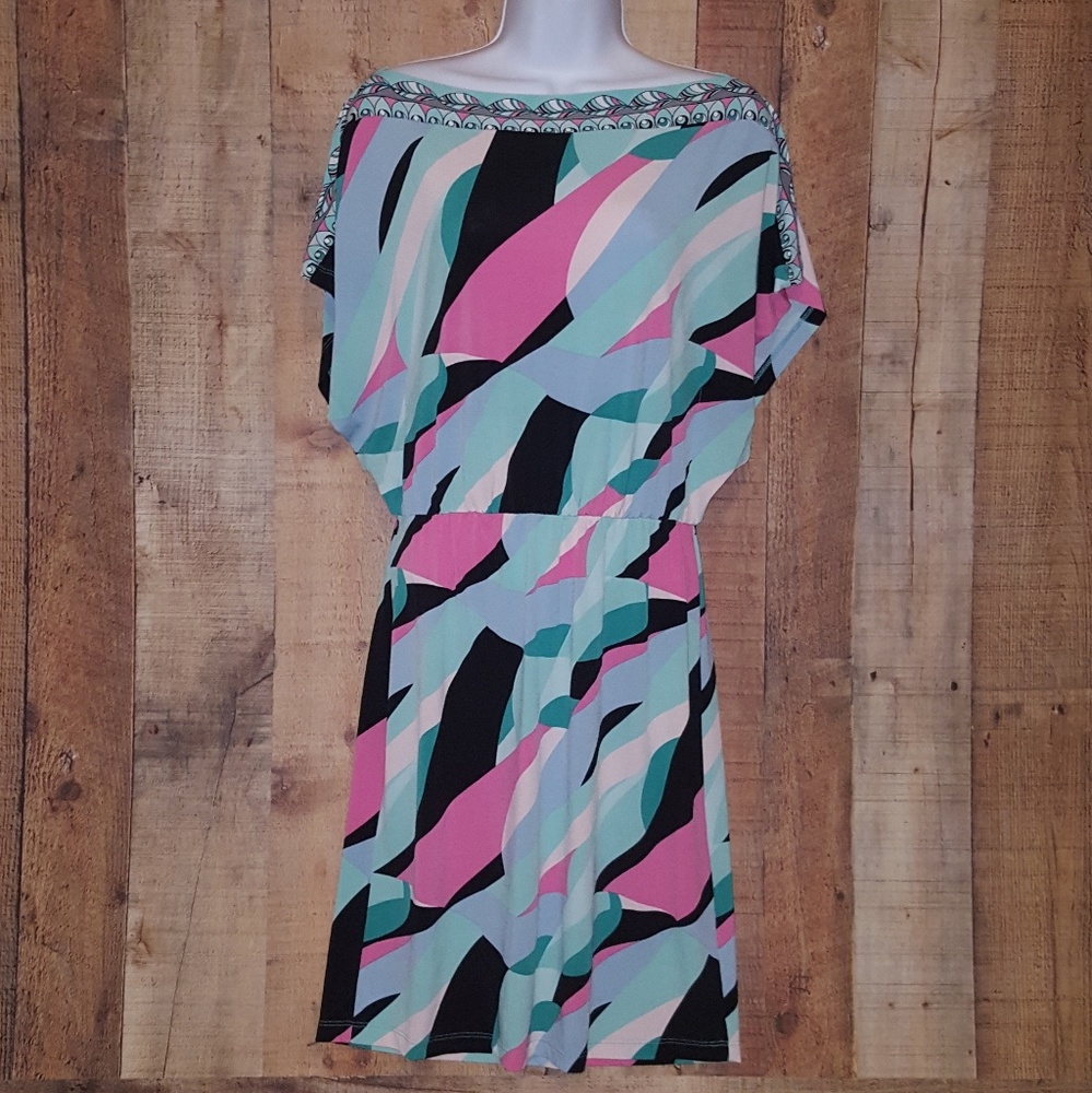 FREE SHIPPING Jennifer Lopez Geometric dress